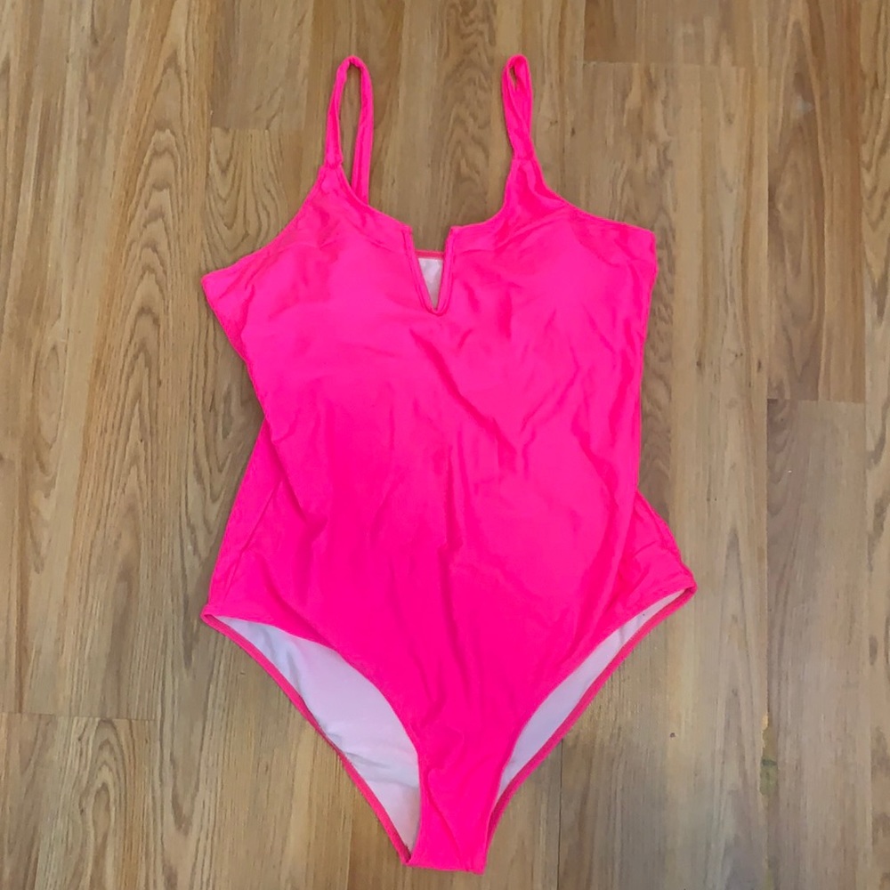 Plus size hot pink one piece from Shein